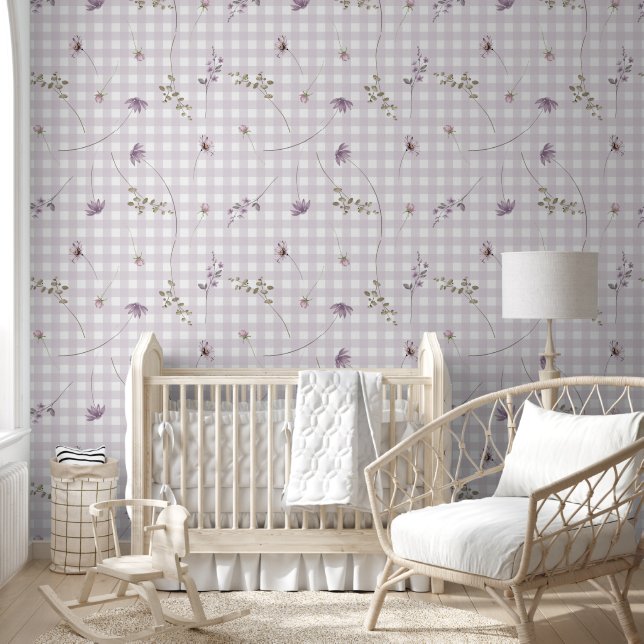 Lilac Gingham Tapete (Kinder)