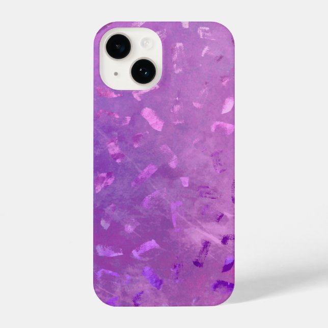 Lilac Glitzer iPhone 14 Hülle (Rückseite)