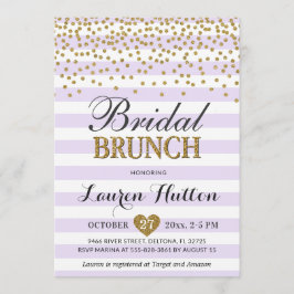 Lilac Gold Bridal Brunch Einladung Karten Mimosa