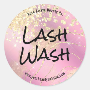 Lilac Gold Glitzer Sparkle Lash Cleaner Runder Aufkleber