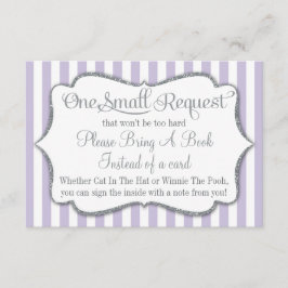 Lilac Gray Babydusche mit einem Lesegerät Begleitkarte