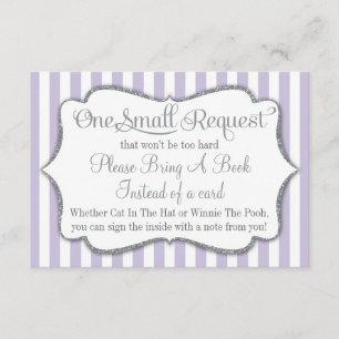 Lilac Gray Babydusche mit einem Lesegerät Begleitkarte