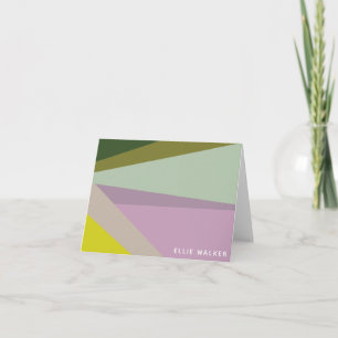 Lilac Green Geometric Color Block Personalisiert