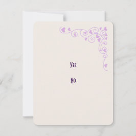 Lilac Hearts Twin Love Baby Shower RSVP Karte