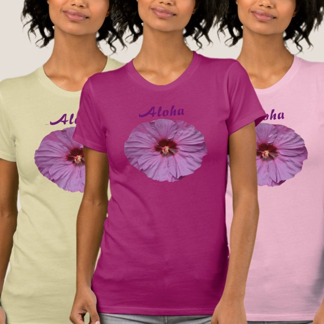 Lilac Hibiskus Hawaiian Aloha T-Shirt (Von Creator hochgeladen)