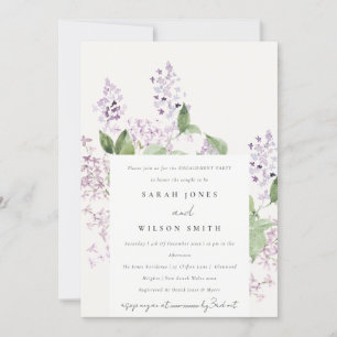 Lilac Hütte Gartenanlage Watercolor Verlobung Einladung