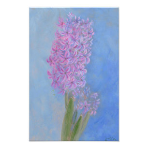 Lilac Hyacinth Blume Lavender Hintergrundmalerei Fotodruck