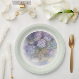 Lilac Hydrangea Watercolor Luncheon Napkin Pappteller