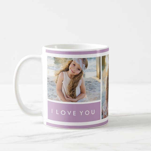 Lilac I Liebe You Foto Collage | Mug Kaffeetasse (Links)