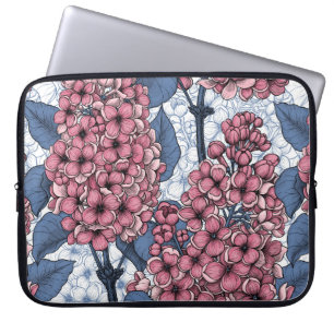 Lilac in Rosa und Blau Laptopschutzhülle