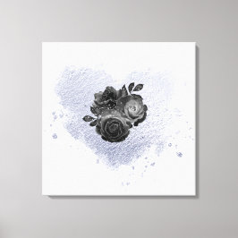 *~* Lilac Iridescent Heart Blume Text personalisie Leinwanddruck