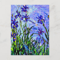 Lilac Irises feine art von Claude Monet,