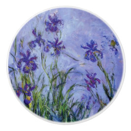 Lilac Irises Monet Fine Art Keramikknauf