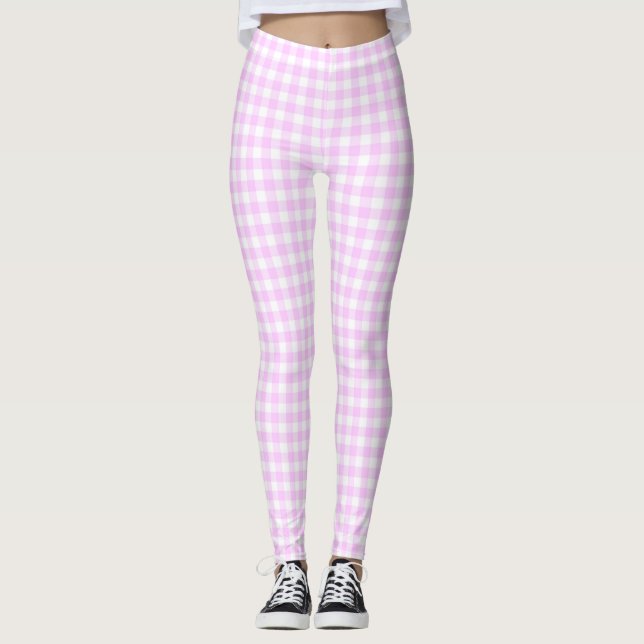 Lilac Karo Leggings (Vorderseite)
