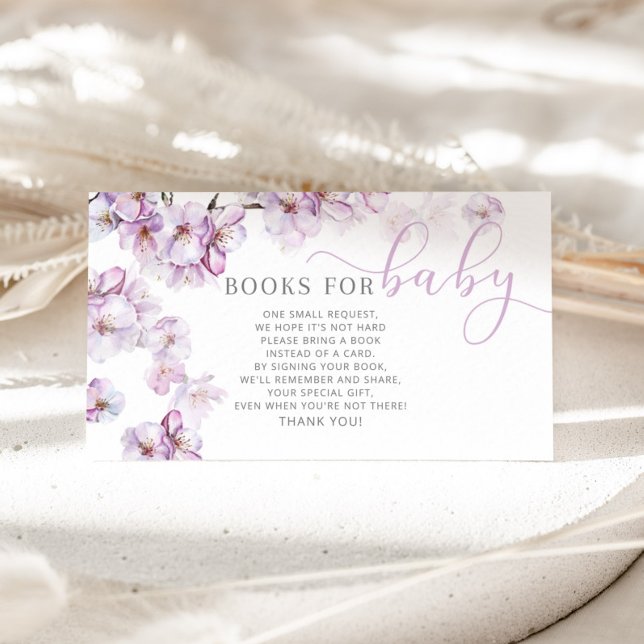 Lilac Kirschblütenbücher für Babytickets Begleitkarte (Von Creator hochgeladen)