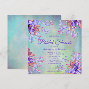 Lilac Lavender Blume Brautparty Einladung