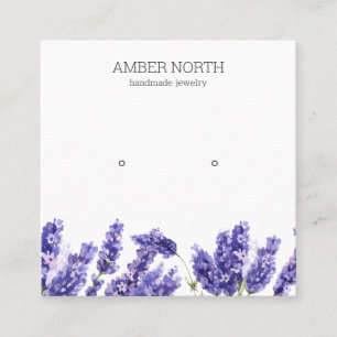 Lilac Lavender Blume Jewelier Gestüt Earring Displ Quadratische Visitenkarte
