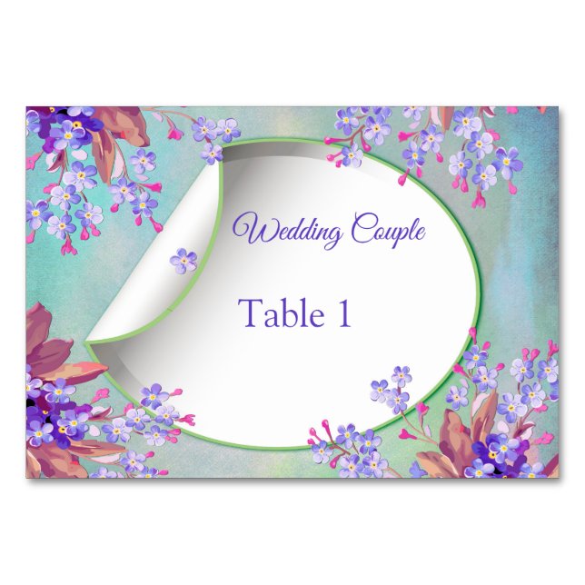Lilac Lavender Blume Wedding Tischnummer (Vorderseite)