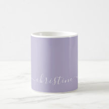 Lilac Lavender C123 & White Minimalistisch Name Cu