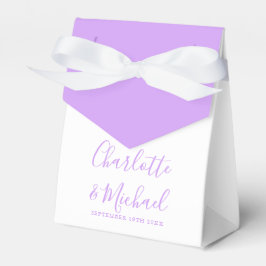 Lilac Lavender Signature Script Elegante Hochzeit Geschenkschachtel