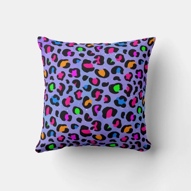 Lilac Leopard Cushion Kissen (Rückseite)