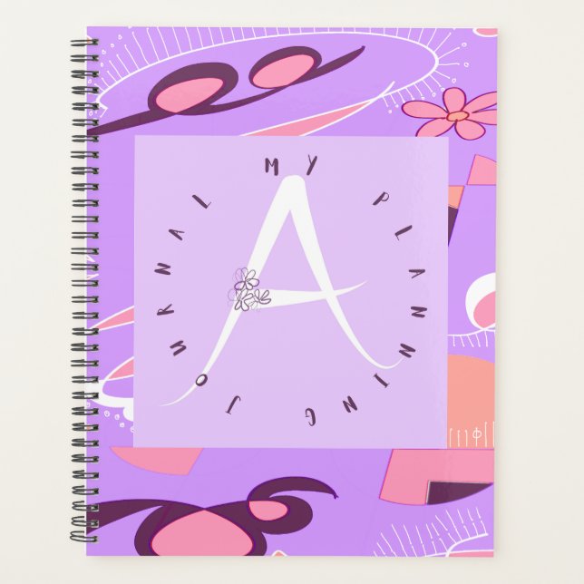 Lilac Letter A Abstrakt Planer (Vorderseite)