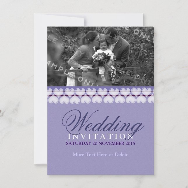 Lilac Liebe Gewerkschaft Hochzeit Einladung (Vorderseite)
