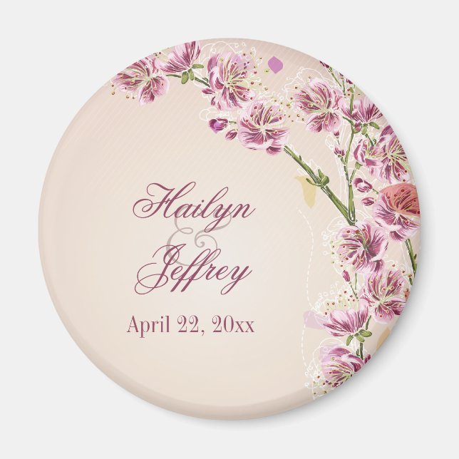 Lilac lila Aquarell Blume Gastgeschenk Hochzeit Magnet (Vorne)