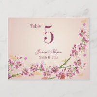 Lilac lila Aquarellfarben Blume Hochzeitskarte