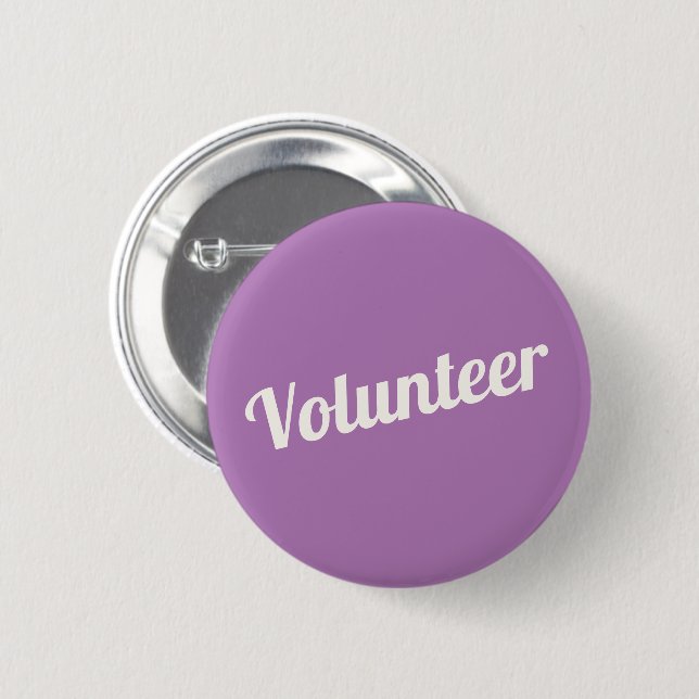 Lilac Lila Button-back Volunteer Buttons (Vorne & Hinten)