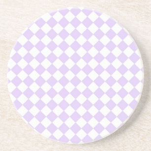 Lilac Lila Diamond Checked Patterns Getränkeuntersetzer