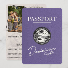 Lilac Lila Dominikanische Republik Passport Save The Date