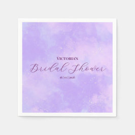 Lilac Lila Dreamy Clouds Brautparty Serviette
