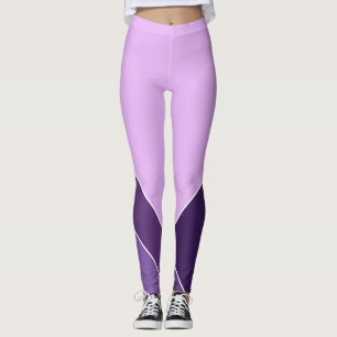 Lilac Lila Elegant Vee Zuhause Pattern Leggings
