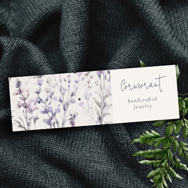 Lilac Lila Floral Earring Stud Hoop Holder Mini Visitenkarte (Von Creator hochgeladen)