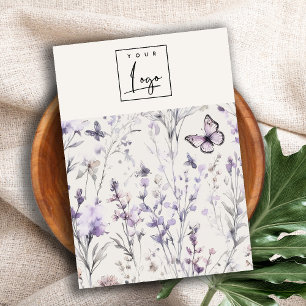 Lilac Lila Floral Logo Blank Juwelier Visitenkarte