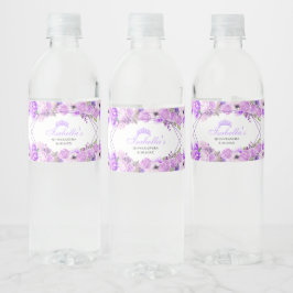 Lilac Lila Floral Quinceanera Wasserflasche