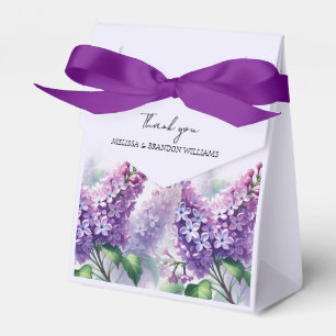 Lilac Lila Floral Wedding Vielen Dank Geschenkschachtel