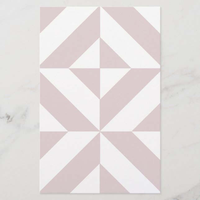 Lilac Lila Geometric Deko Cube Pattern Briefpapier (Vorderseite)
