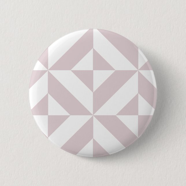 Lilac Lila Geometric Deko Cube Pattern Button (Vorderseite)