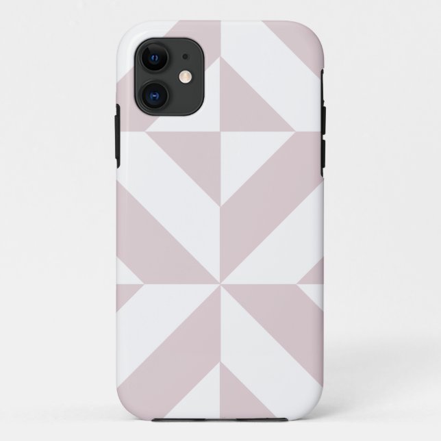 Lilac Lila Geometric Deko Cube Pattern Case-Mate iPhone Hülle (Rückseite)