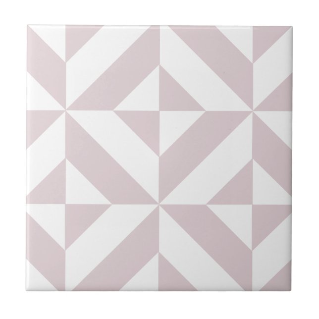 Lilac Lila Geometric Deko Cube Pattern Fliese (Vorderseite)