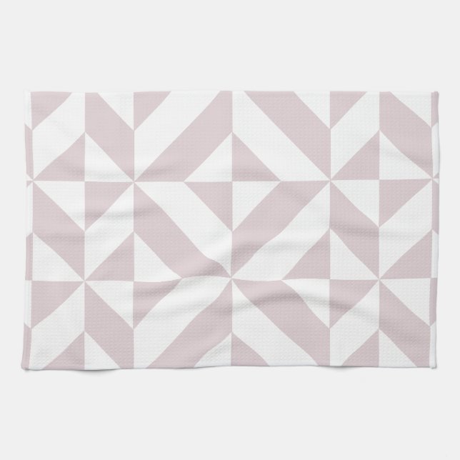 Lilac Lila Geometric Deko Cube Pattern Handtuch (Horizontal)