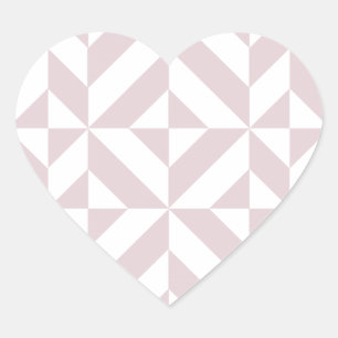 Lilac Lila Geometric Deko Cube Pattern Herz-Aufkleber