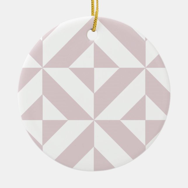 Lilac Lila Geometric Deko Cube Pattern Keramik Ornament (Vorne)