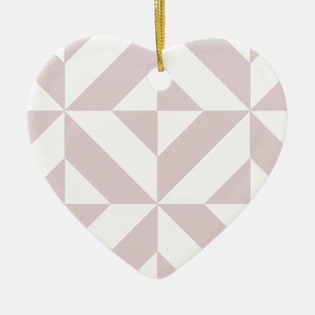 Lilac Lila Geometric Deko Cube Pattern Keramikornament (Vorne)