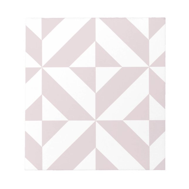 Lilac Lila Geometric Deko Cube Pattern Notizblock (Vorderseite)