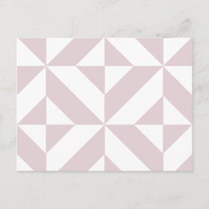 Lilac Lila Geometric Deko Cube Pattern Postkarte