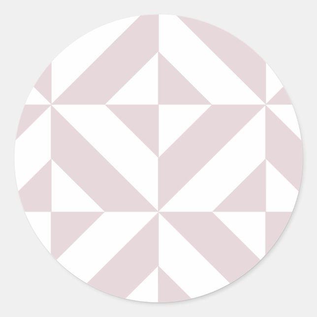 Lilac Lila Geometric Deko Cube Pattern Runder Aufkleber (Vorderseite)