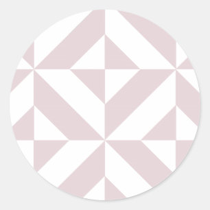 Lilac Lila Geometric Deko Cube Pattern Runder Aufkleber